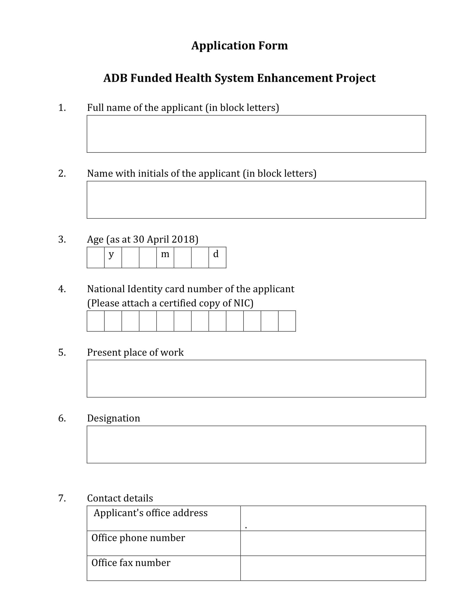 Procurement Officer - Ministry of Health, Nutrition & Indigenous Medicine